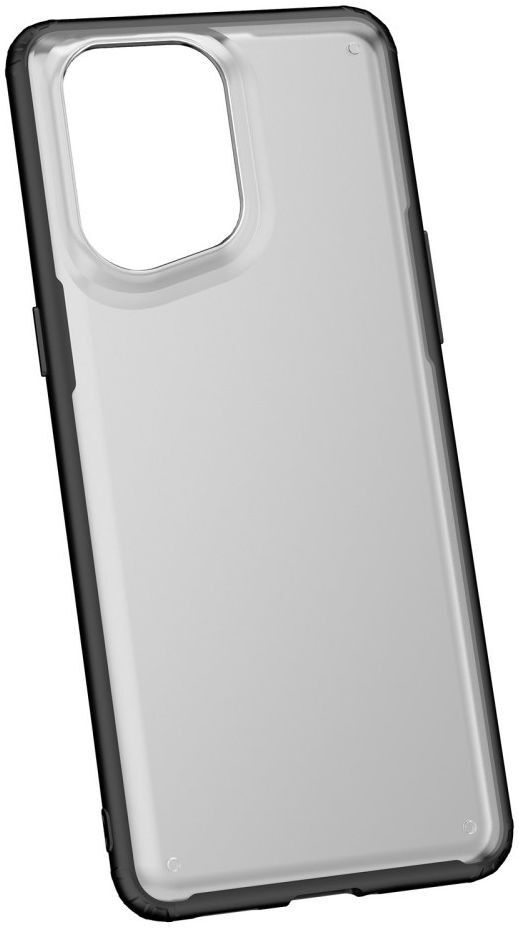 Oppo Find X5 Hoesje Armor Back Cover Transparant Zwart afbeelding 4