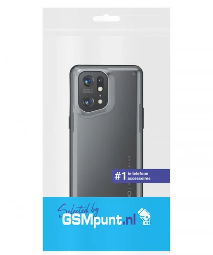 Oppo Find X5 Hoesje Armor Back Cover Transparant Zwart afbeelding 9