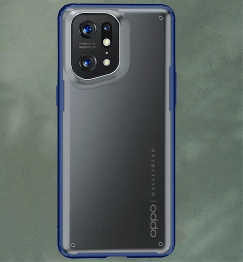 Oppo Find X5 Pro Hoesje Armor Back Cover Transparant Zwart afbeelding 7