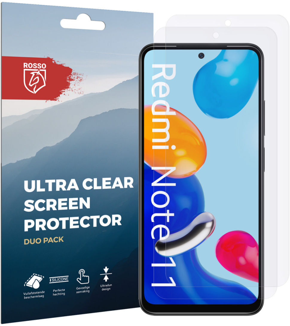 Rosso Redmi Note 11 5G / 11S Ultra Clear Screen Protector Duo Pack afbeelding 6