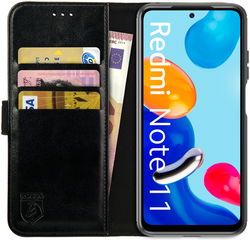Rosso Element Xiaomi Redmi Note 11 / 11S Hoesje Book Cover Zwart afbeelding