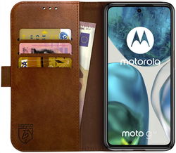 Rosso Element Motorola Moto G52 Hoesje Book Cover Wallet Bruin afbeelding