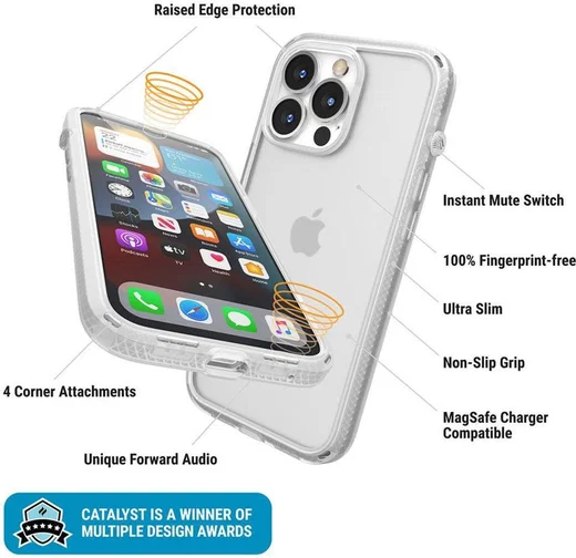 Catalyst Influence iPhone 13 Pro Hoesje 810G Militair Transparant afbeelding 6