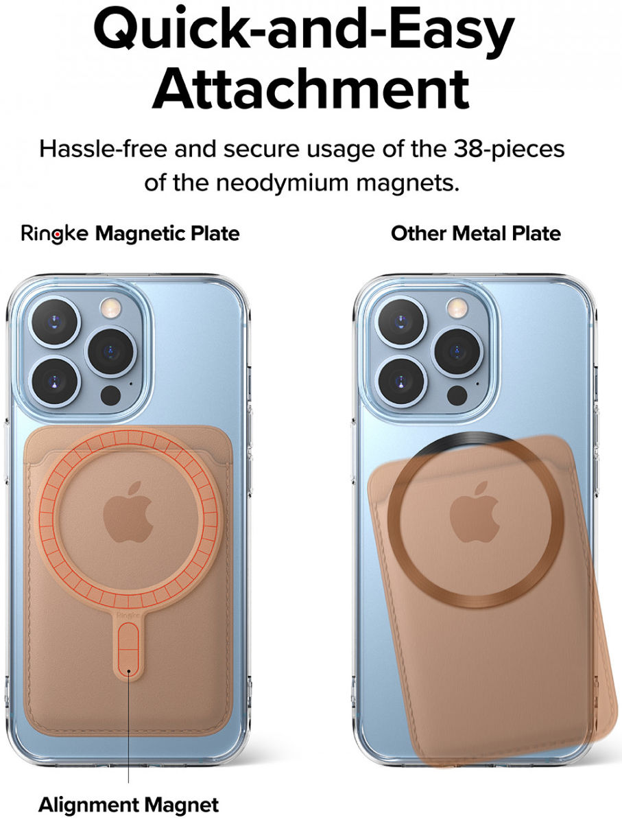 Ringke Magnetic Plate MagSafe Magneet Sticker Telefoonhoesjes Wit afbeelding 5