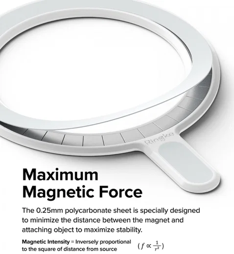 Ringke Magnetic Plate MagSafe Magneet Sticker Telefoonhoesjes Wit afbeelding 4