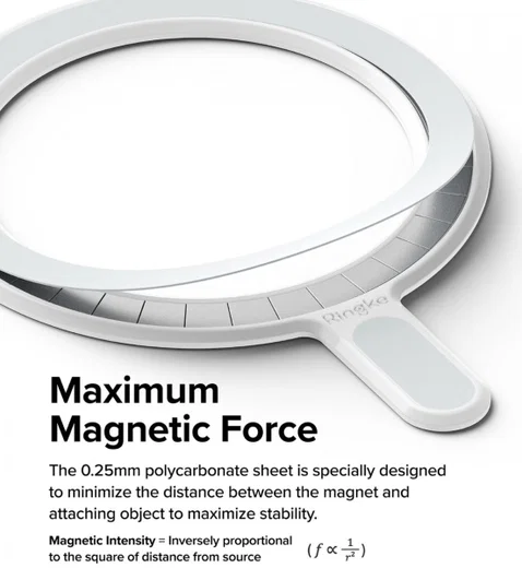 Ringke Magnetic Plate MagSafe Magneet Sticker Telefoonhoesjes Grijs afbeelding 4