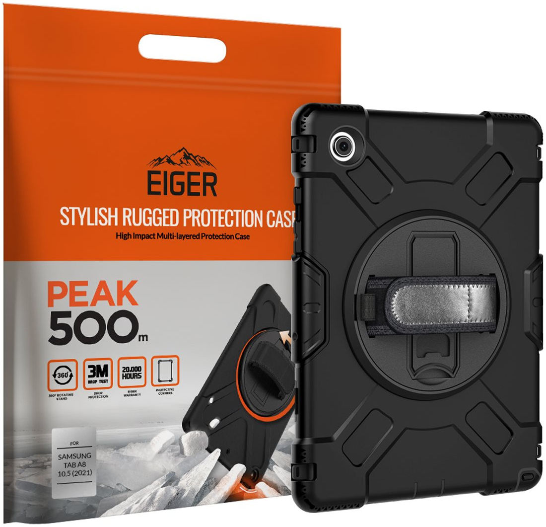 Eiger Peak 500m Samsung Galaxy Tab A8 Hoes Back Cover Zwart afbeelding 1