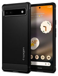 Spigen Rugged Armor Google Pixel 6a Hoesje Back Cover Zwart afbeelding