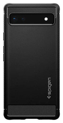 Spigen Rugged Armor Google Pixel 6a Hoesje Back Cover Zwart afbeelding 2
