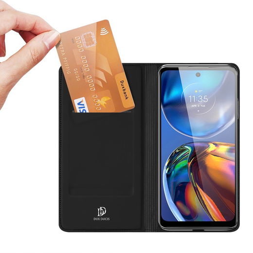 Dux Ducis Skin Pro Series Motorola Moto E32 Hoesje Portemonnee Zwart afbeelding 2