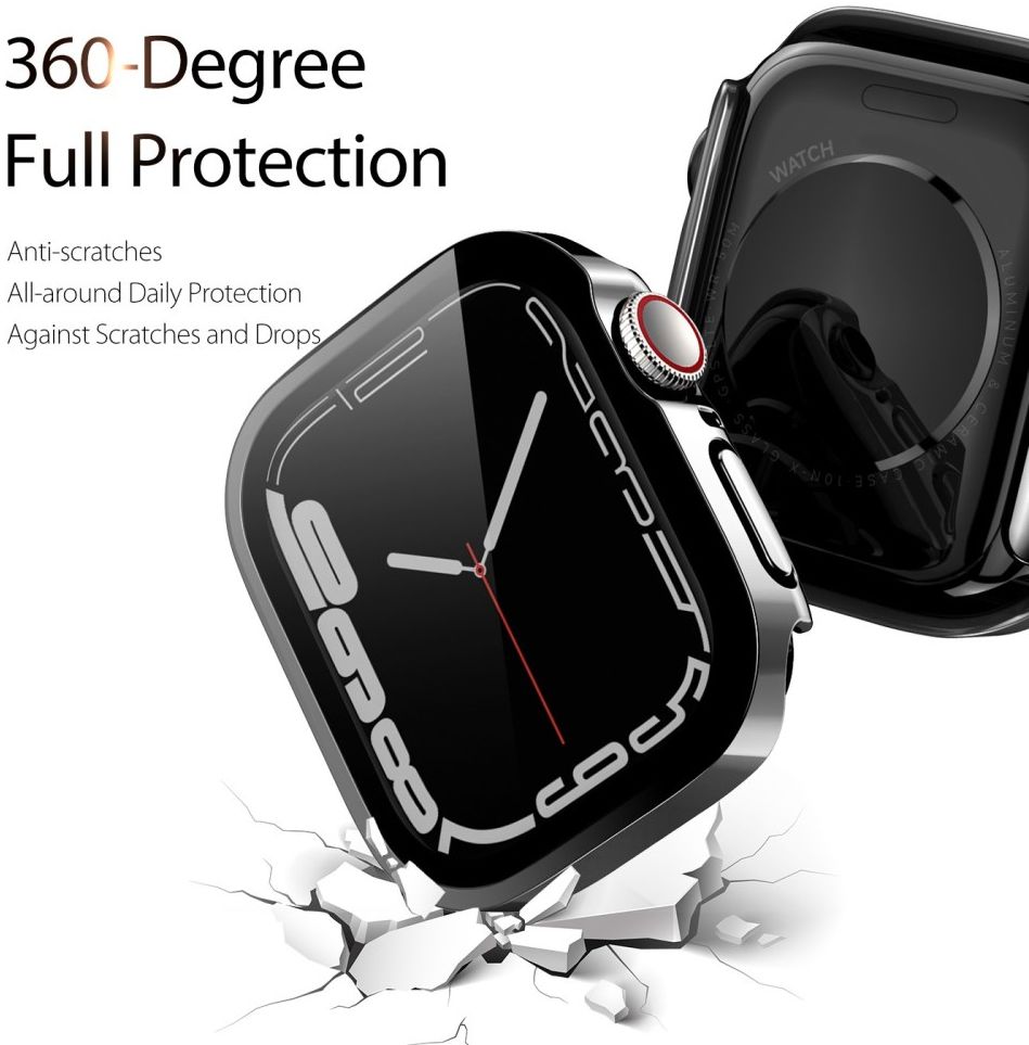 Dux Ducis Hamo - Apple Watch 40MM Hoesje - Full Protect - Zwart afbeelding 3