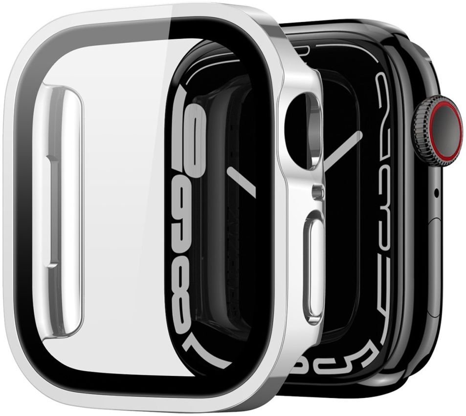 Dux Ducis Hamo - Apple Watch 7 / 8 / 9 45MM Hoesje - Full Protect - Zilver afbeelding 1