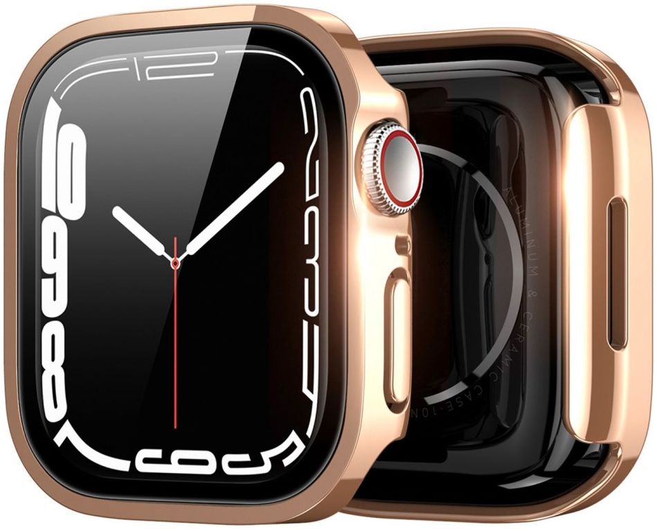 Dux Ducis Hamo - Apple Watch 7 / 8 / 9 45MM Hoesje - Full Protect - Goud afbeelding 2