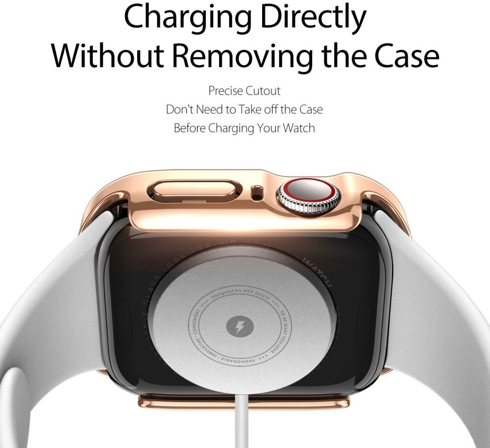 Dux Ducis Hamo - Apple Watch 7 / 8 / 9 45MM Hoesje - Full Protect - Goud afbeelding 5