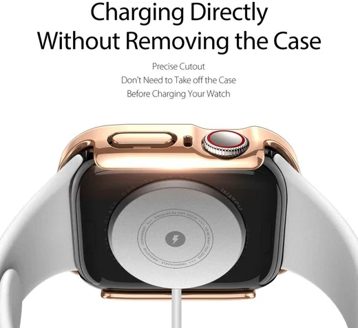 Dux Ducis Hamo - Apple Watch 7 / 8 / 9 45MM Hoesje - Full Protect - Goud afbeelding 5