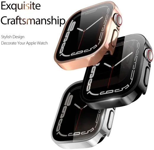 Dux Ducis Hamo - Apple Watch 7 / 8 / 9 45MM Hoesje - Full Protect - Goud afbeelding 7