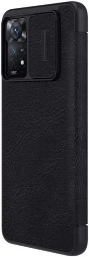 Nillkin Qin Pro Xiaomi Redmi Note 11 Pro Hoesje Camera Slider Zwart afbeelding 3