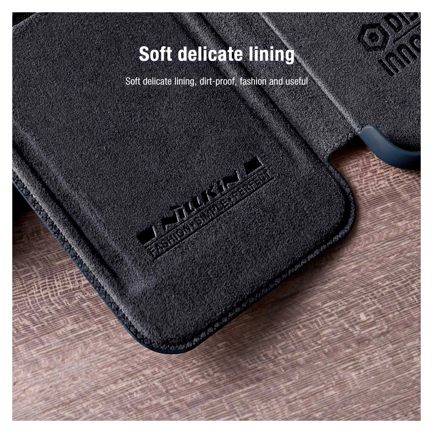 Nillkin Qin Pro Xiaomi Redmi Note 11 Pro Hoesje Camera Slider Zwart afbeelding 7