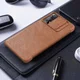 Nillkin Qin Pro Xiaomi Redmi Note 11 Pro Hoesje Camera Slider Bruin afbeelding 6