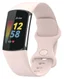 Fitbit Charge 5 / Charge 6 Bandje Siliconen met Gesp en Drukknoop Sluiting Roze afbeelding 1