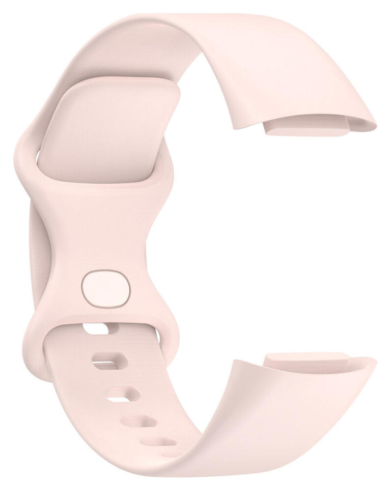 Fitbit Charge 5 / Charge 6 Bandje Siliconen met Gesp en Drukknoop Sluiting Roze afbeelding 3