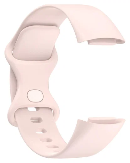Fitbit Charge 5 / Charge 6 Bandje Siliconen met Gesp en Drukknoop Sluiting Roze afbeelding 3