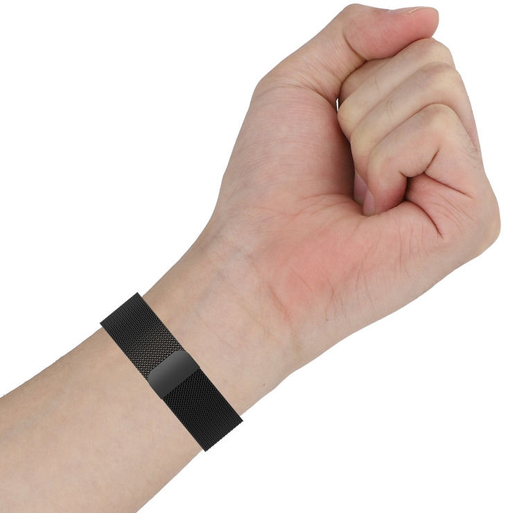 Fitbit Charge 5 Bandje Milanese Staal met Magneetsluiting Zwart afbeelding 5