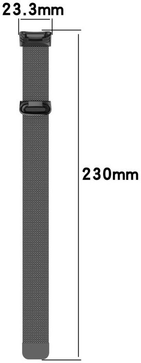 Fitbit Charge 5 Bandje Milanese Staal met Magneetsluiting Zwart afbeelding 7