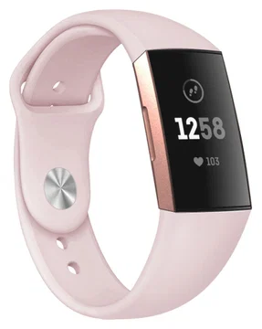 Fitbit Charge 4 / Charge 3 Bandje Siliconen Drukknoop Sluiting Roze