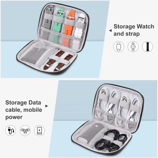Universele Organizer Opbergtas voor Smartwatch Bandjes of Kabels Zwart afbeelding 3