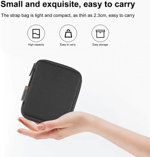 Universele Organizer Opbergtas voor Smartwatch Bandjes of Kabels Zwart afbeelding 4