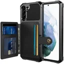 Samsung Galaxy S21 FE Hoesje met Kaarthouder Back Cover Zwart