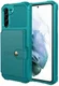 Samsung Galaxy S21 FE Hoesje met Kaarthouder Back Cover Groen afbeelding 2