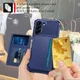 Samsung Galaxy S21 FE Hoesje met Kaarthouder Back Cover Blauw afbeelding 3