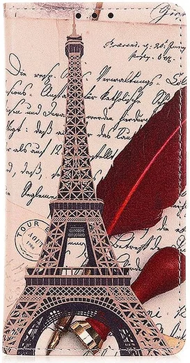 Samsung Galaxy M23 Hoesje Portemonnee Book Case Eiffeltoren Print afbeelding 1