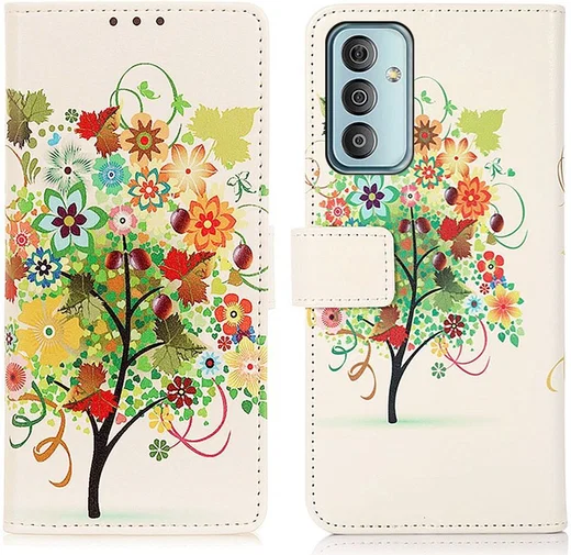 Samsung Galaxy M23 Hoesje Portemonnee Book Case Tree Print afbeelding 3