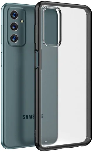 Samsung Galaxy M23 Hoesje Armor Back Cover Transparant Zwart afbeelding 1