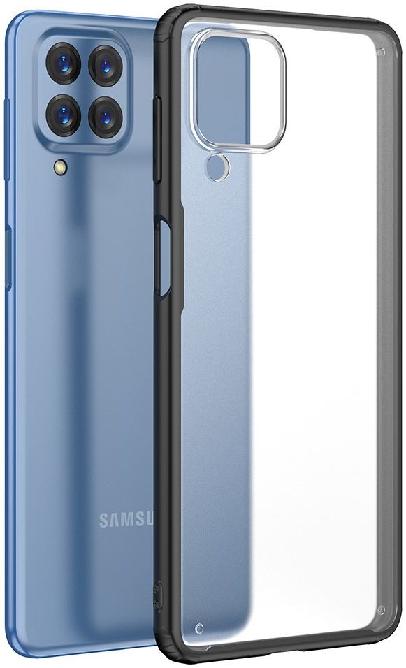 Samsung Galaxy M53 Hoesje Armor Back Cover Transparant Zwart afbeelding 1