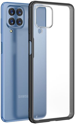 Samsung Galaxy M53 Hoesje Armor Back Cover Transparant Zwart afbeelding 1