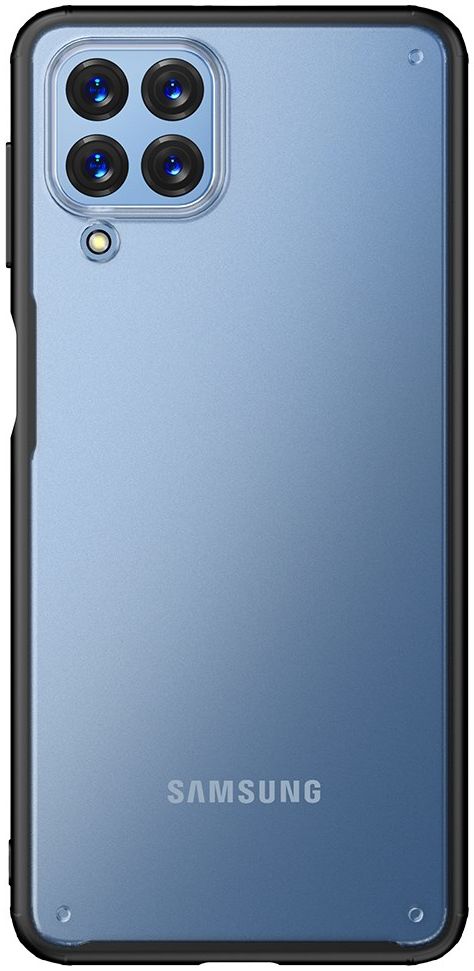 Samsung Galaxy M53 Hoesje Armor Back Cover Transparant Zwart afbeelding 2