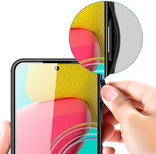 Samsung Galaxy M53 Hoesje Armor Back Cover Transparant Zwart afbeelding 6