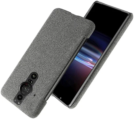 Sony Xperia Pro-I Hoesje met Stoffen Afwerking Grijs afbeelding 2
