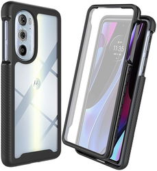Motorola Edge 30 Pro Hoesje Full Protect 360° Cover Hybride Zwart afbeelding