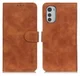 KHAZNEH Motorola Moto E32 Hoesje Retro Wallet Book Case Bruin afbeelding 2