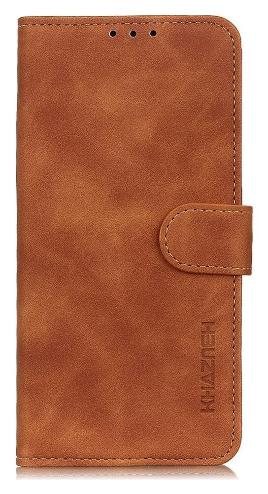 KHAZNEH Motorola Moto E32 Hoesje Retro Wallet Book Case Bruin afbeelding 6