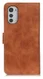 KHAZNEH Motorola Moto E32 Hoesje Retro Wallet Book Case Bruin afbeelding 7
