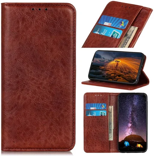 Xiaomi Poco F4 GT Hoesje Portemonnee Book Case Kunstleer Bruin afbeelding 9