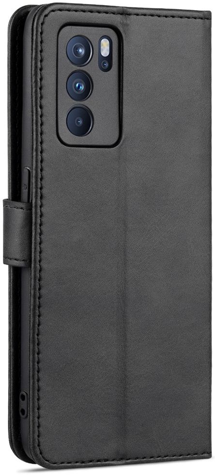 AZNS Oppo Reno 6 5G Hoesje Portemonnee Book Case Kunstleer Zwart afbeelding 4