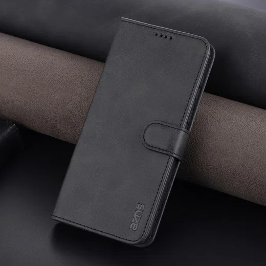 AZNS Oppo Reno 8 Lite Hoesje Wallet Book Case Kunstleer Zwart afbeelding 6