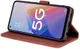 AZNS Oppo Reno 8 Lite Hoesje Wallet Book Case Kunstleer Bruin afbeelding 5